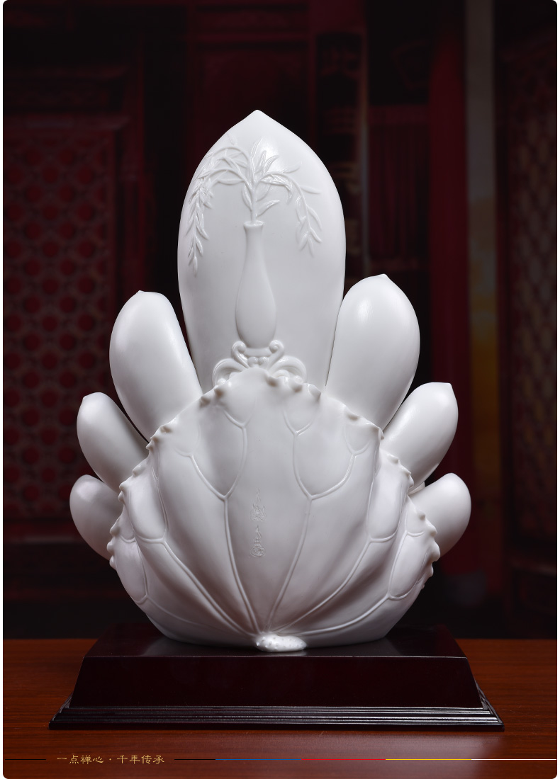 Yutang dai household ceramics guanyin bodhisattva tathagata earth treasure of Buddha furnishing articles/western three holy dance holy