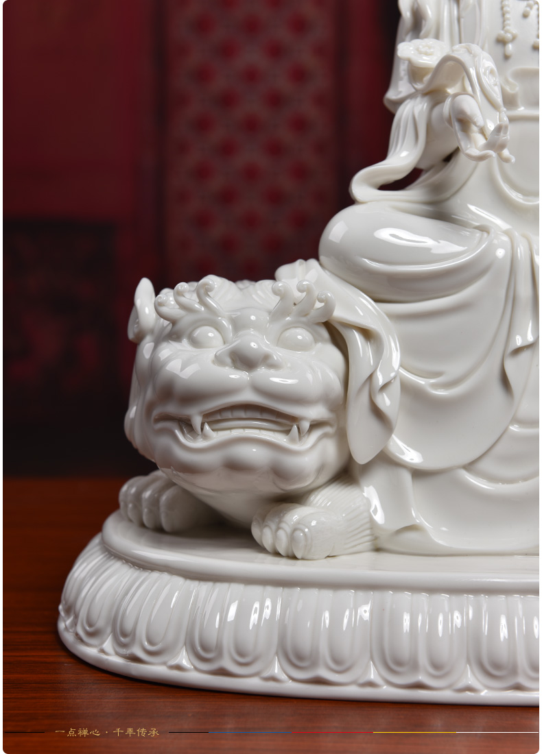 Yutang dai dehua ceramic household Buddha crafts home furnishing articles/manjusri bodhisattva PuXianPu Mr