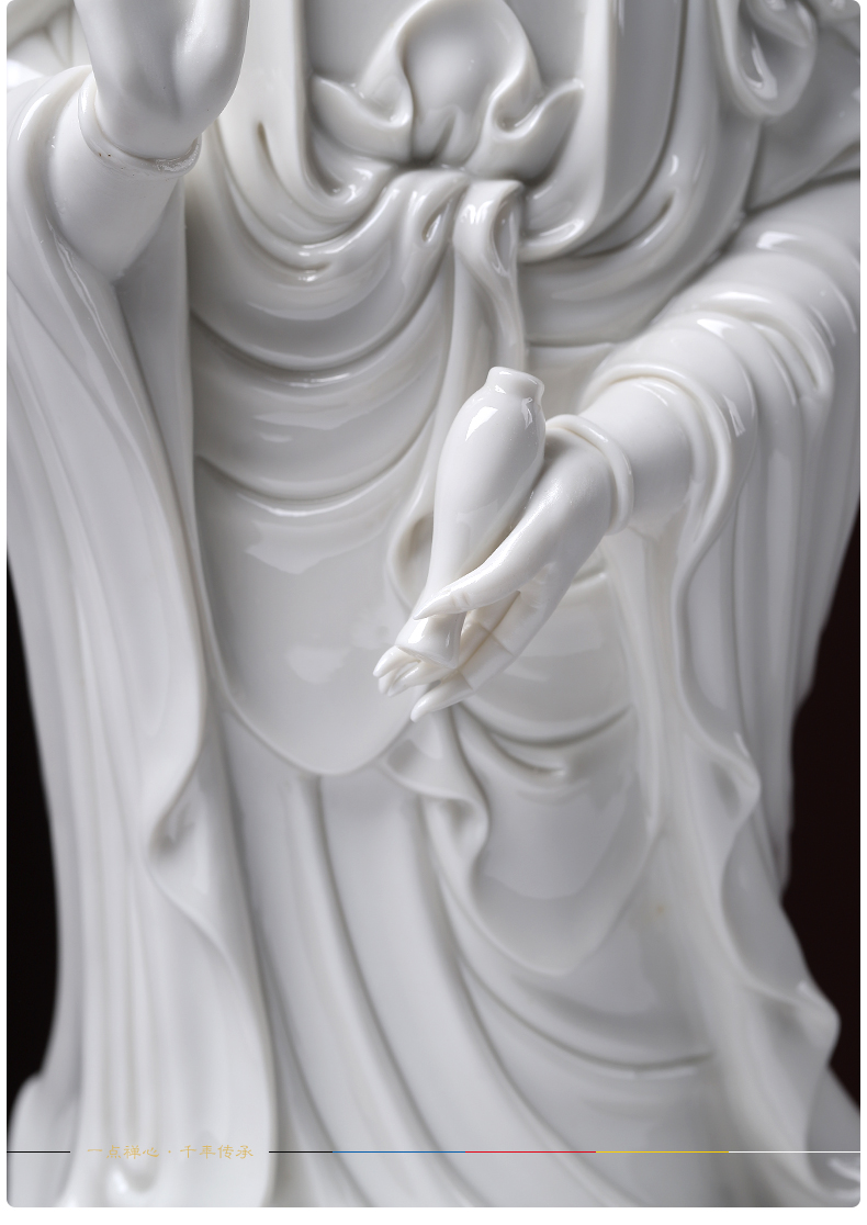 Yutang dai 24 inch ceramic three western spirit as furnishing articles dehua white porcelain guanyin Buddha handicrafts