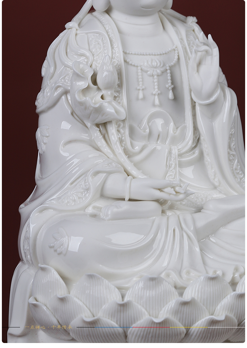 Yutang dai 12 inches west three holy spirit like ceramic Buddha retinues three holy Buddha holy spirit like home