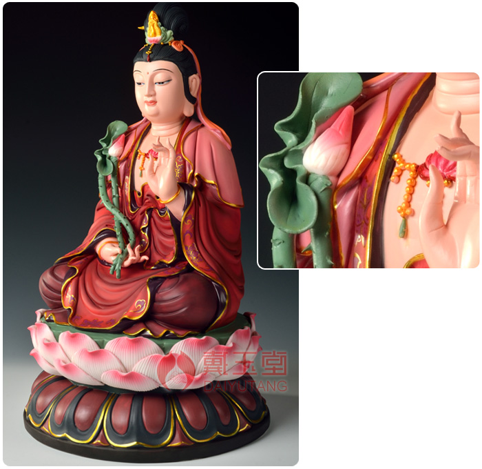 Yutang dai ceramics features arts and crafts of Buddha furnishing articles/13 inches color lotus three holy D06-47 in the west