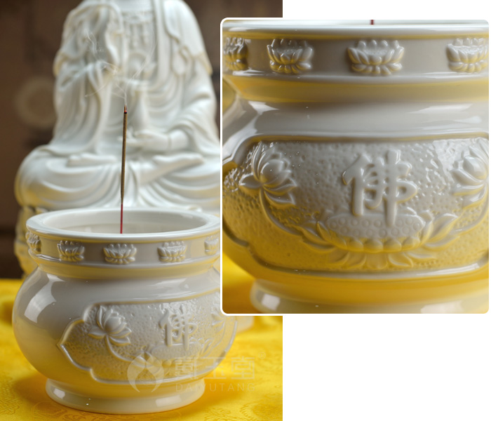 Ceramic production is pulled from the shelves 】 【 aroma stove'm burning incense Buddha word lotus furnace