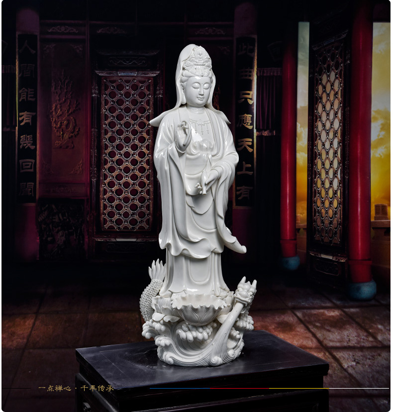 Yutang dai ceramic big Buddha temple villa to crafts are 78 cm li - long gao guan Yin/D12 to 40