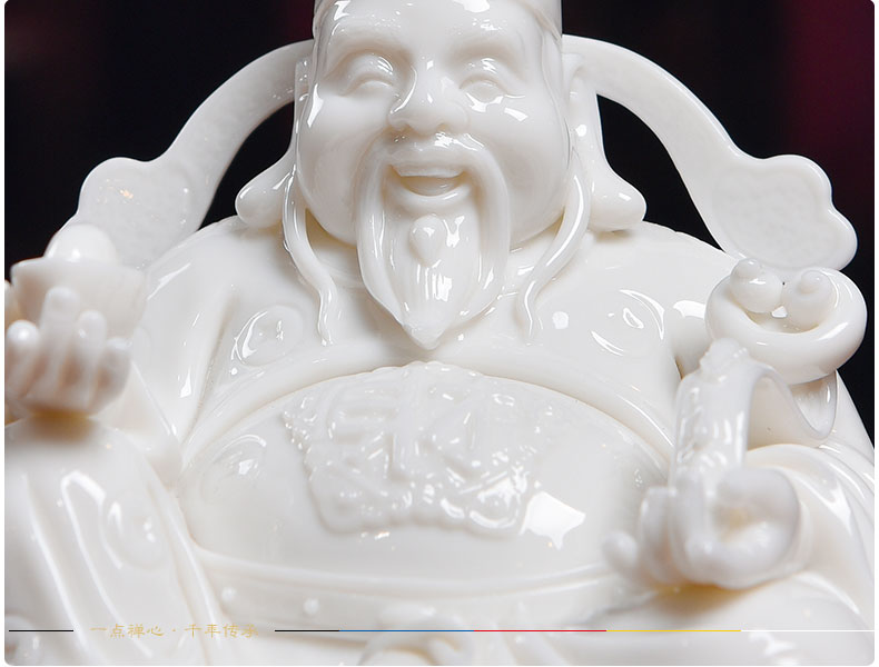 Dehua white porcelain production is pulled from the shelves 】 【 little god of wealth