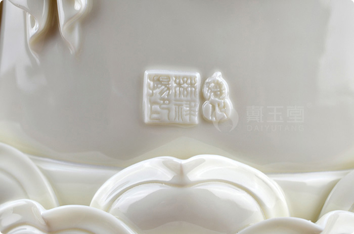 Yutang dai dehua white porcelain of Buddha enshrined furnishing articles/16 inches sitting Buddha Buddha D01-037 - c