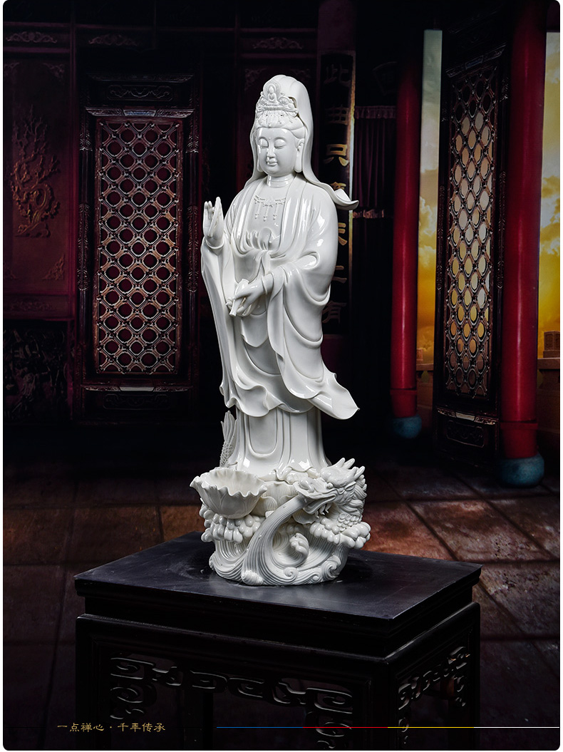 Yutang dai ceramic big Buddha temple villa to crafts are 78 cm li - long gao guan Yin/D12 to 40