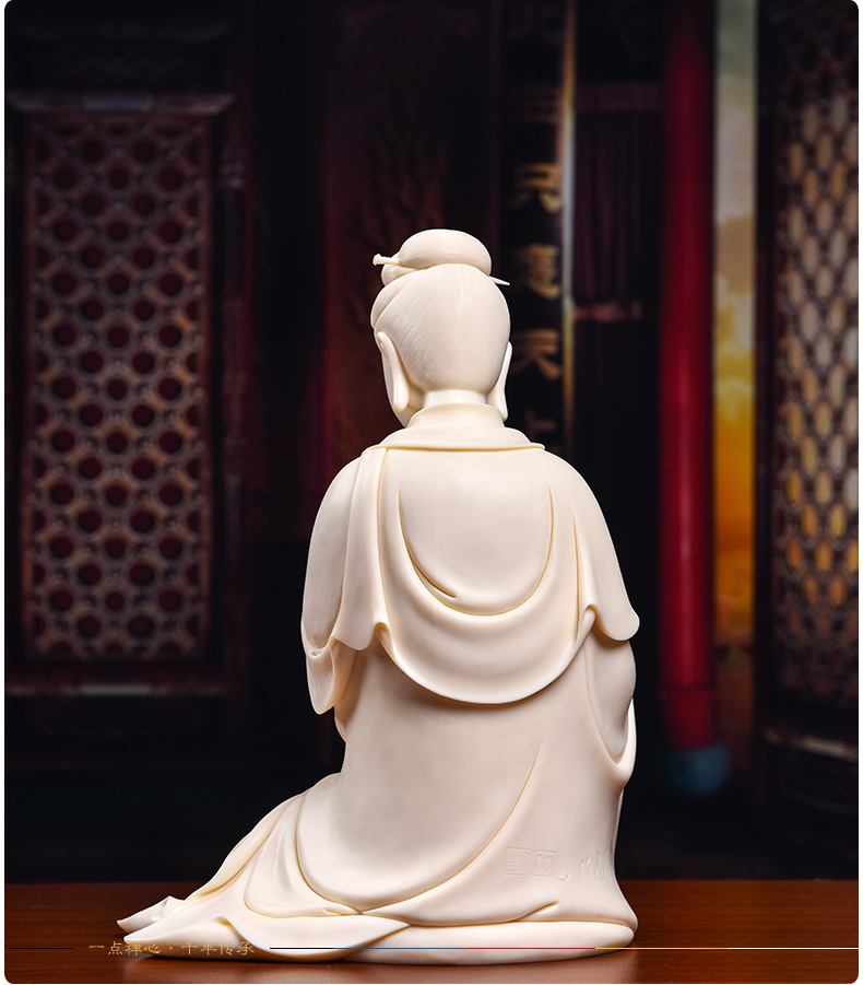 Yutang dai dehua ceramic art ruyi guanyin Buddha furnishing articles crafts porcelain carving household/D03-162