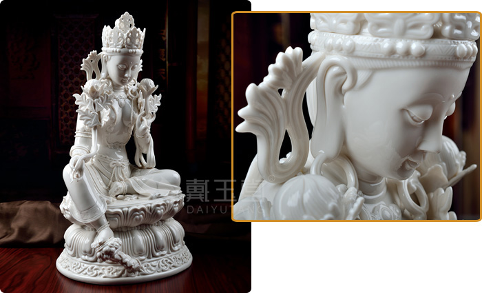 Yutang dai dehua ceramic Zheng Guoming tantric master its sect Buddha/green tara Luo Guanyin D41-35