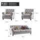 Đông xếp hạng căn hộ nhỏ phòng khách sofa vải nông thôn rửa mục vụ kiểu Địa Trung Hải của Mỹ đơn sofa ba chỗ ngồi - Ghế sô pha