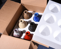 Ceramic wine bottle empty bottle 1kg Yixing antique wine jar set sealed 6 bottles red wine white wine yellow bottle