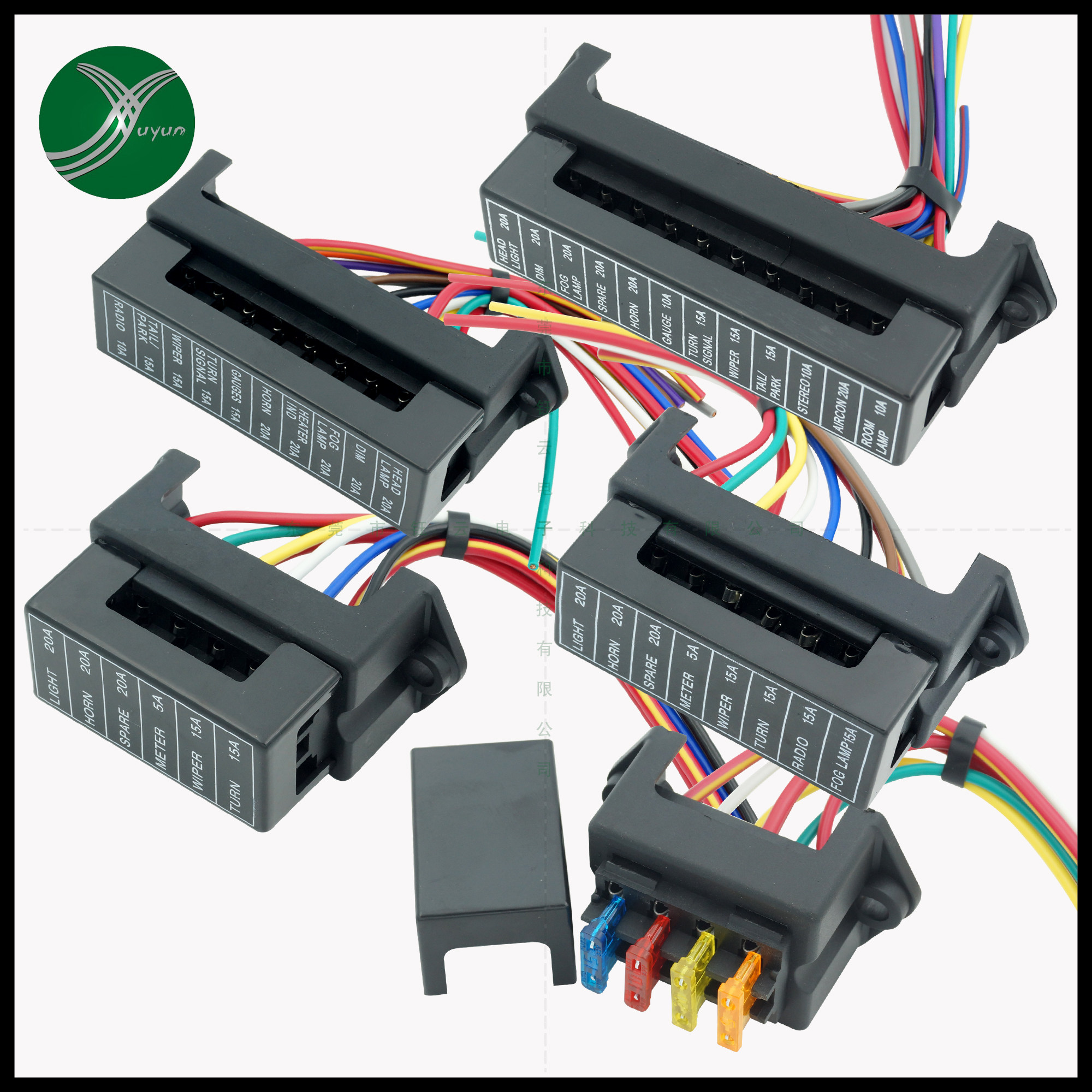 2 Input and output with wire fuse holder car fuse box 4 6 8 10 12 way car modification parts