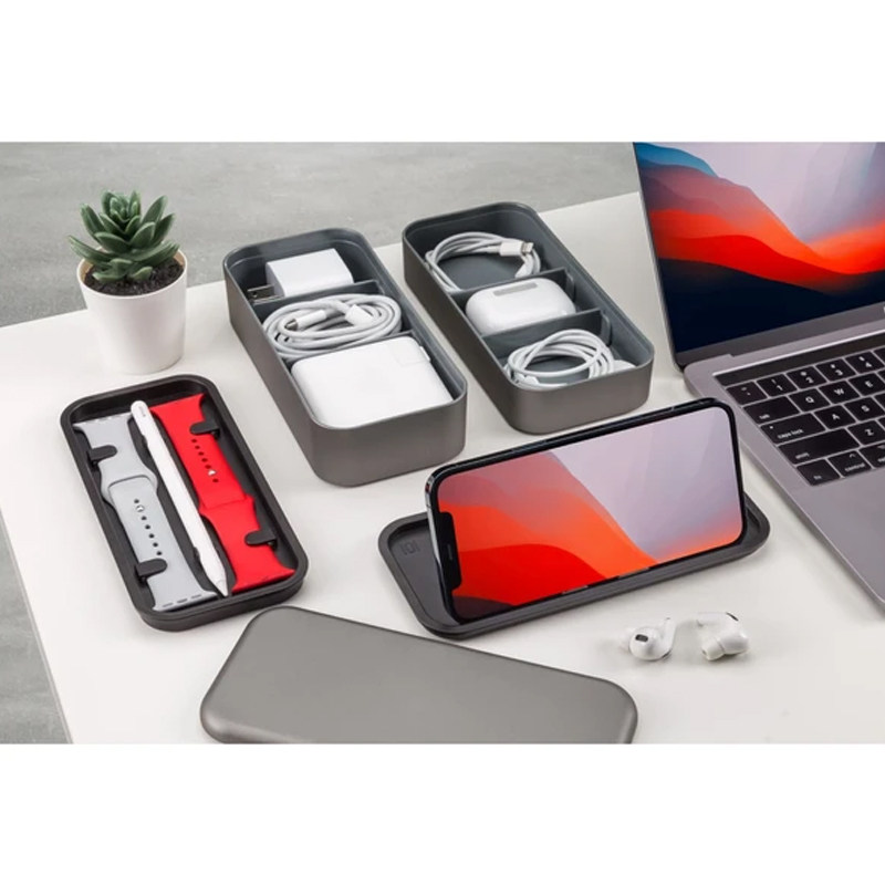 Bento Stack in the United States builds a box for the powder to contain Apple accessories data wire headphones plugs