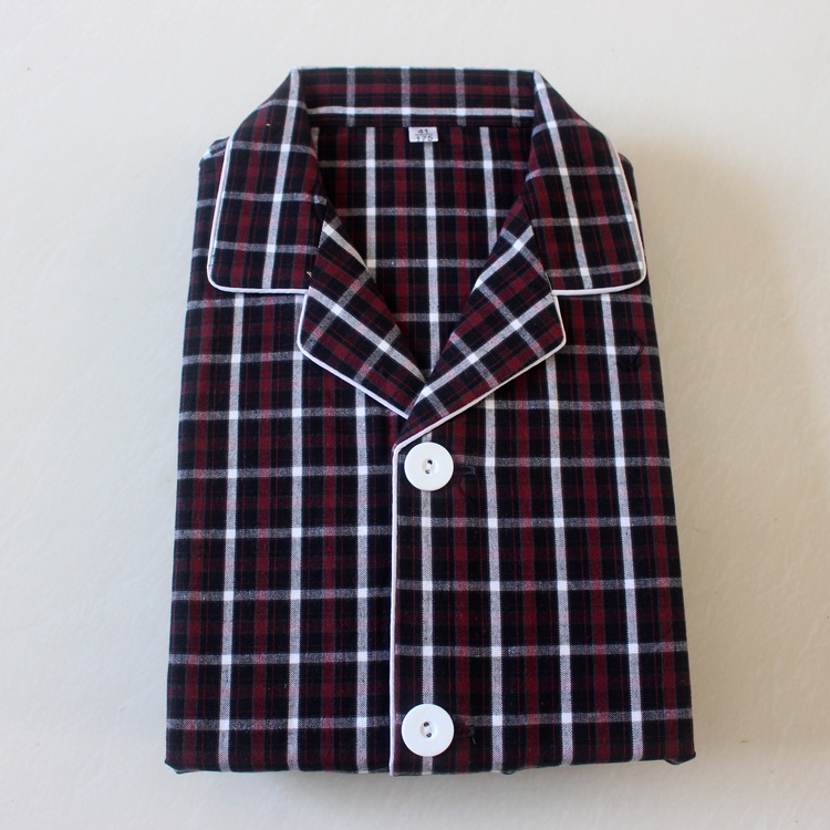 Ưu đãi đặc biệt cotton cũ vải thô đồ ngủ nam dài tay phù hợp với mùa xuân và mùa thu mẫu phục vụ nhà quần áo 2 bộ pijama đôi