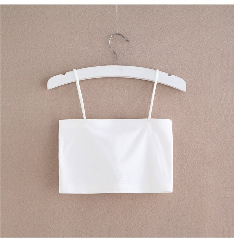 Băng lụa không có vòng thép làm đẹp lưng ống hàng đầu nữ sinh sling đai mỏng quấn ngực áo lót đáy quần lót chống sáng - Ống bra 2 dây