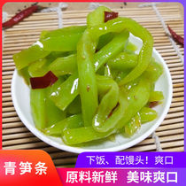 Crispy and refreshing green bamboo shoots snack lettuce strips appetizing food bagged 500g red oil bamboo shoots instant shredded bamboo shoots