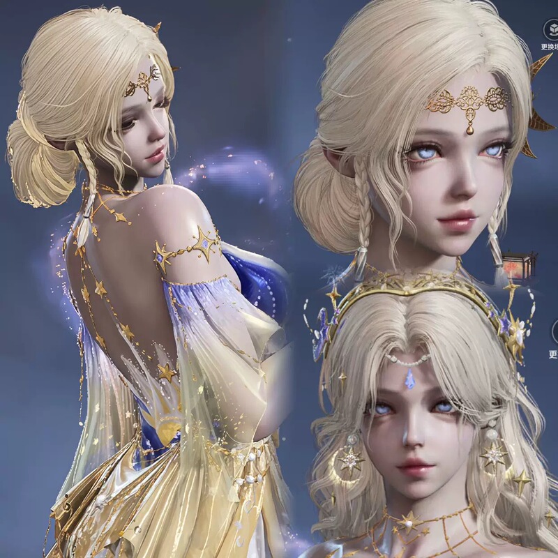 Hylla's Face Model [Wax] Gray-Black Skin, Universal for Pc and Mobile Games