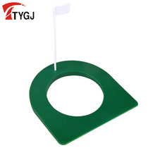 TTYGJ Golf Indoor putter Exercise instrumental Fruit Ridge Hole Cup Disc putter with flag holes with flags