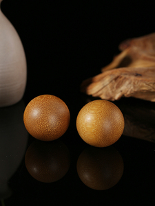 Bamboo Solid Wood Golden Bamboo Hand Ball for Elderly Fitness, Solid Wood Toy Bamboo Hand Ball for Leisure and Play