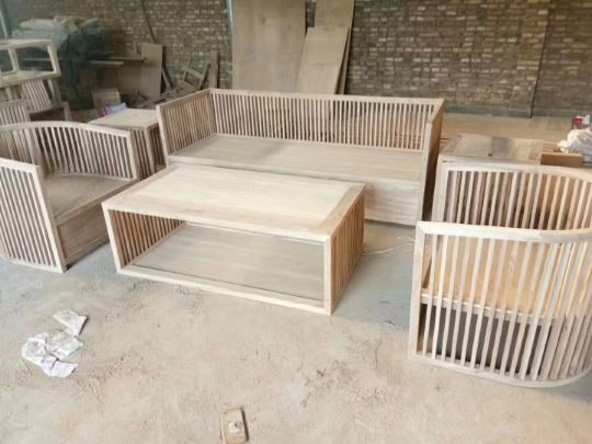 Bộ bàn ghế sofa gỗ mới của Trung Quốc Không có đồ nội thất thân thiện với môi trường - Bộ đồ nội thất bộ bàn ghế thông minh