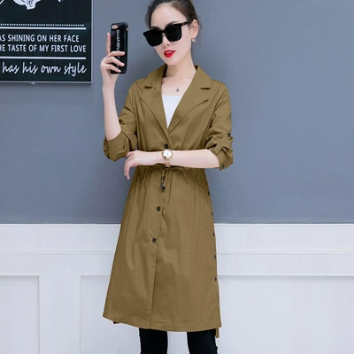 Ưu đãi đặc biệt rõ ràng với áo khoác gió nữ mỏng dài trung niên hàng hiệu cập nhật áo khoác mới mùa xuân và mùa thu 2020 chính hãng - Trench Coat