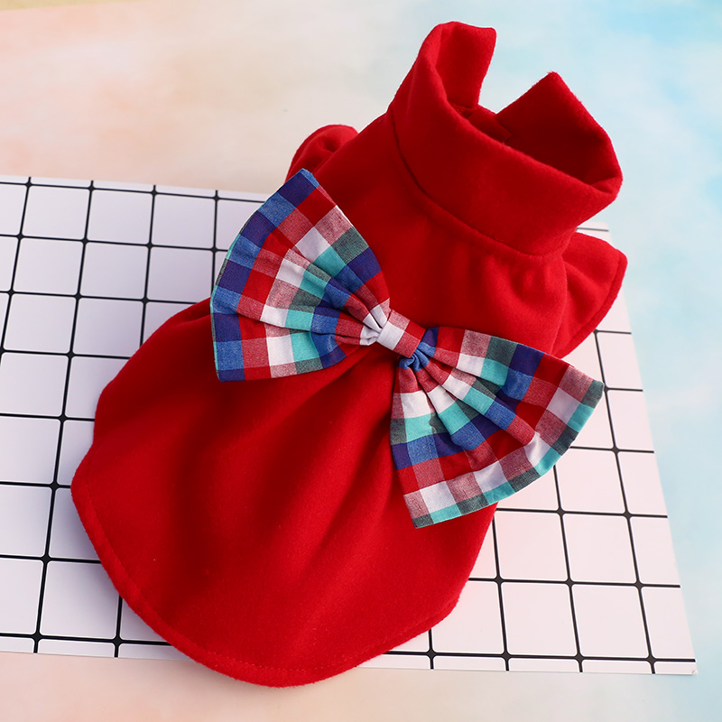 Quần áo cho chó, váy của phụ nữ, váy công chúa, Fan Bomei Teddy, Yorkshire, mùa thu và mùa đông, áo khoác len, trang phục mèo cưng - Quần áo & phụ kiện thú cưng áo cho mèo giá rẻ