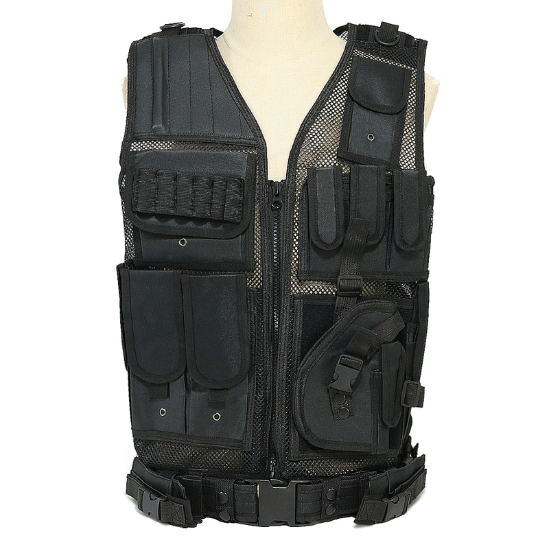 Tactical Vest, Multi-Functional Vest, Summer Mesh Breathable Protective Anti-Stab Clothing, Military Fans Cs Field Outdoor Bulletproof Vest
