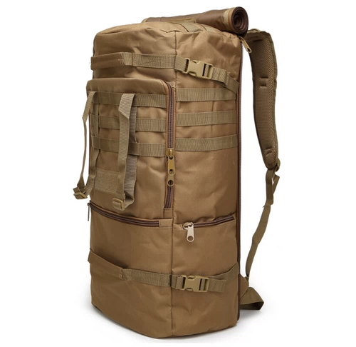 Мужской вместительный и большой тактический черный рюкзак для скалозалания, Россия