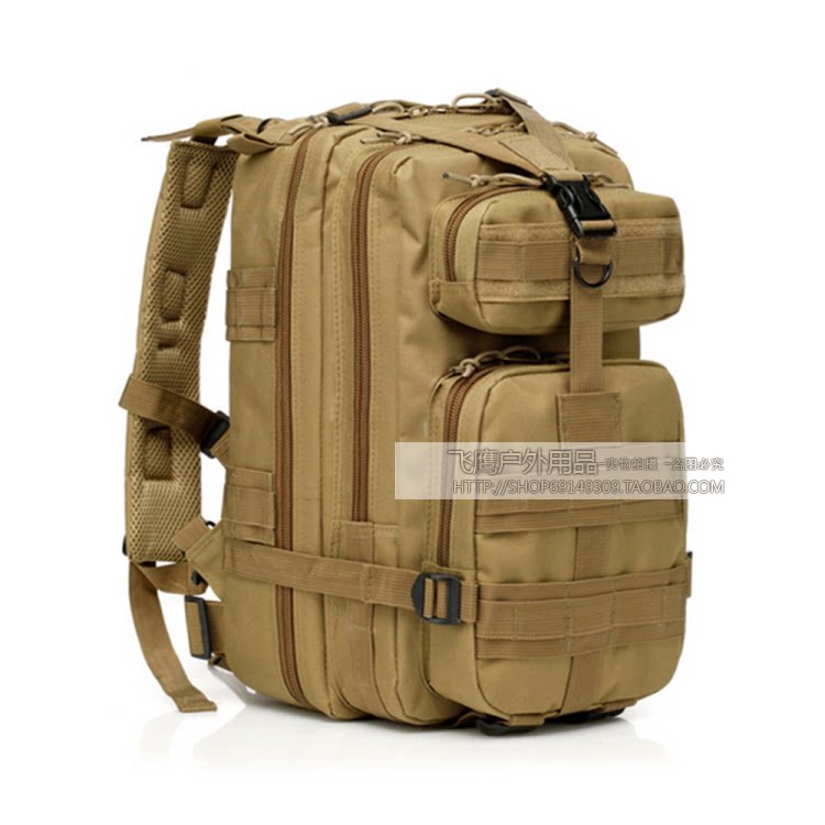 Men and Women Outdoor Mountaineer Travel Hiking Mountain Shoulder Backpack 3P Attack Pack Black Army Green