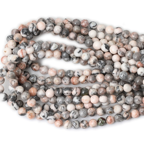 Натуральная розовая зебра, бусины с аксессуарами из нефрита, браслет, 6/8/10мм, «сделай сам»