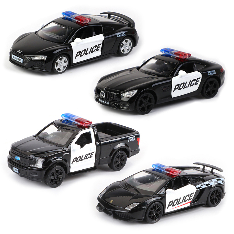 1/36 Police Car Series Simulation Alloy Car Model Openable Toy Car Alloy Car Boy Gift Boxed