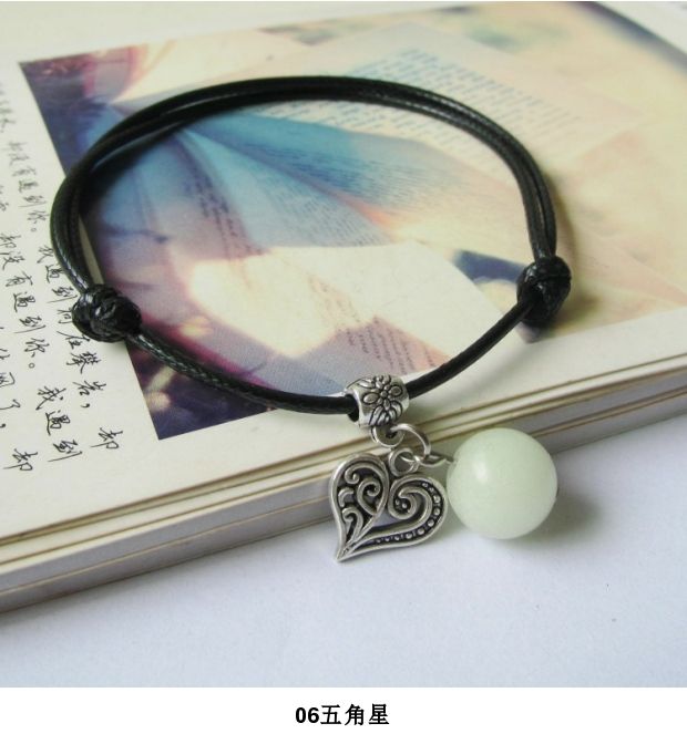 Phiên bản Hàn Quốc đơn giản của phong cách thời trang dân tộc retro đôi vợ chồng handmade vòng tay đá dạ quang nữ quà tặng bạn gái lac tay dep