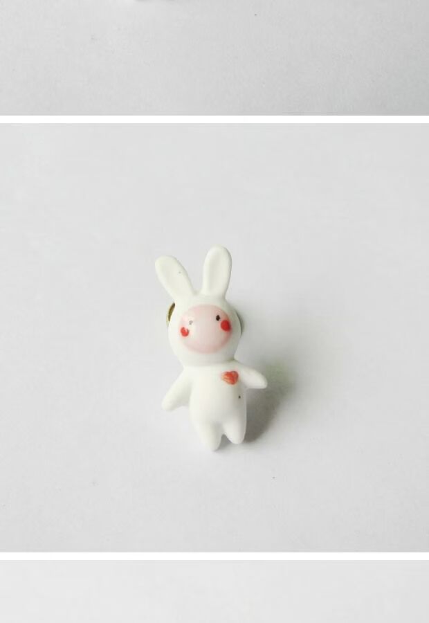 Handmade không hai con thỏ tình yêu búp bê trâm cài pin Hàn Quốc khí quyển sang trọng trang sức gốm sỉ - Trâm cài trâm cài áo cao cấp