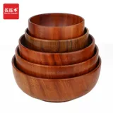 Ретро деревянная большая детская посуда для домашнего использования из натурального дерева, комплект, китайский стиль