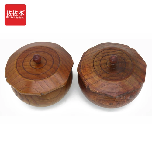 Сасаки перечислен с твердым древесным хранением коробки с закусочной фрукты с крышкой деревянной кастрюль