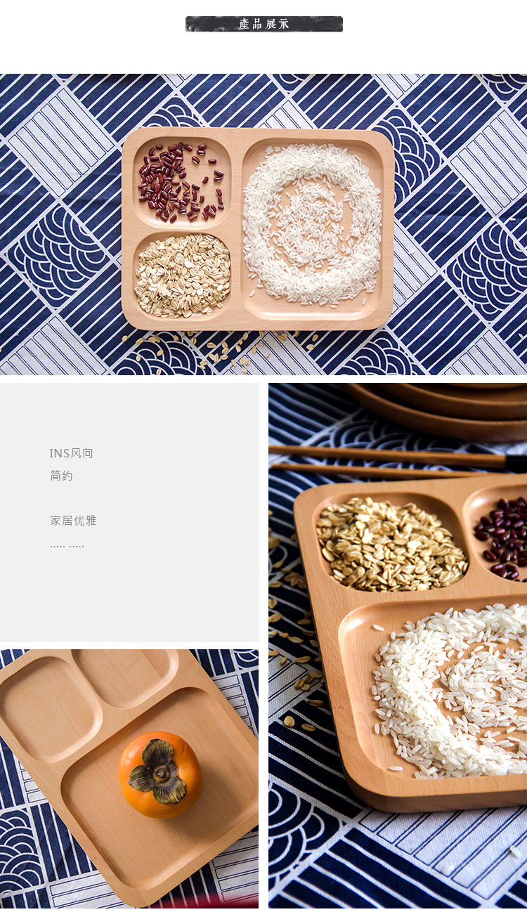 Mâm thẳng của khay sáng tạo tròn bánh mì tròn cốc cà phê cốc gỗ rắn tấm gỗ khay trà gỗ hương