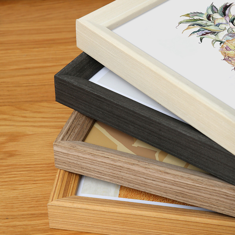 Fresh and Simple Solid Wood Picture Frame for Wall Hanging, A4 Frame for Mounting 4K and 8K Images, Trendy High-End A3 Wooden Frame for Self-Assembly