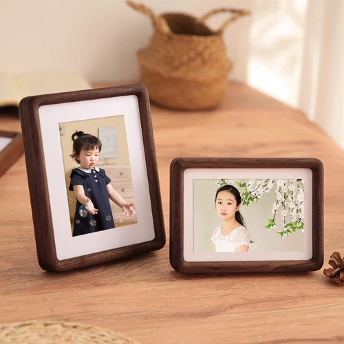 Ретро фоторамка, деревянный фотоальбом из натурального дерева, настольная фотография, 6 дюймовая