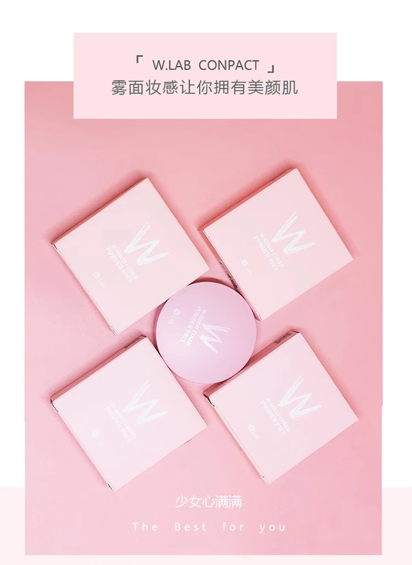 Phấn phủ hồng wlab Hàn Quốc phấn trang điểm dạng bột lỏng chống thấm nước và mồ hôi lâu trôi lớp trang điểm kiểm soát lỗ chân lông vô hình - Bột nén