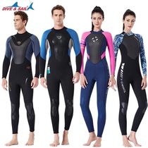 DIVESAIL WINTER 3mm WETSUIT WOMENS WARM MALE SNORKELING SWIMMING JELLYFISH Cold And Deep Diving One-piece Wet Suit