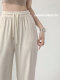 Summer and spring tea wide-leg pants women's corduroy all-match high-waist drape mopping pants straight loose casual spring and autumn pants winter