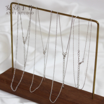 Silver Necklace Bare Chain choker Copper Platinum Plated diy Jewelry Accessories Material