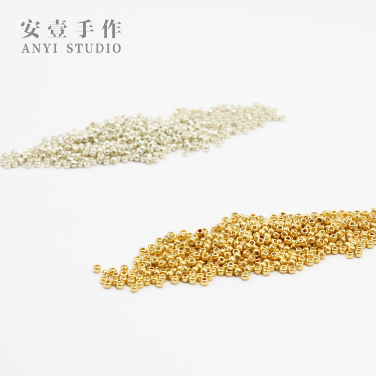 Dongbao TOHO Mizhu gold plated color silver color 1 5) 2) 3mm Japanese imported glass beads DIY handmade accessories bulk beads