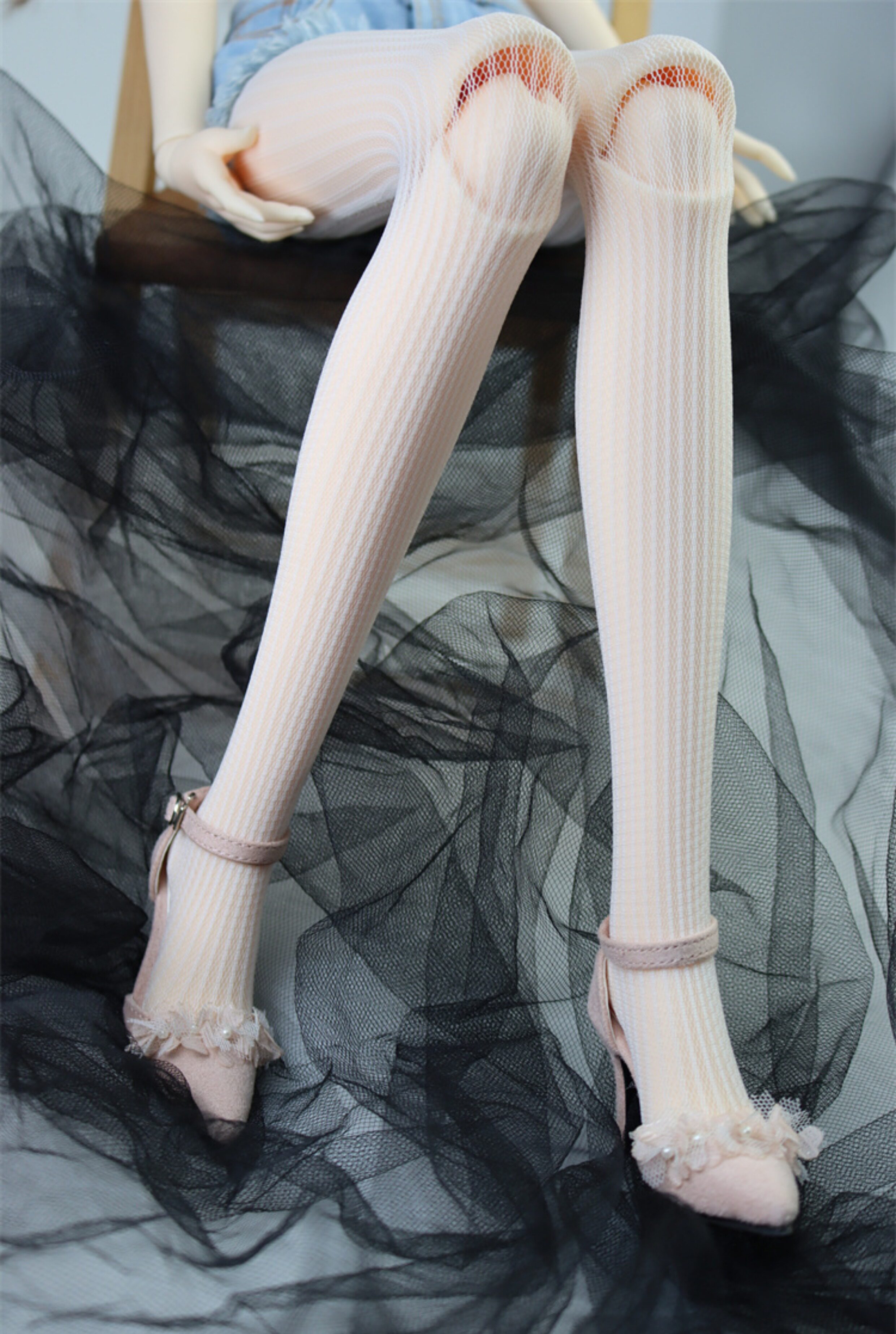 Angels Covenant BJD3分/4分6分提花条网袜