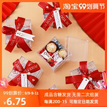 Finished sugar wedding candy box ins Wind acrylic transparent gift box wedding creative custom small gift box