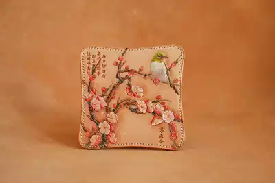 Nobita handmade leather carving flower and bird pattern custom Birdcage decoration