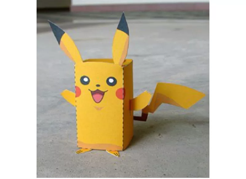 Miễn phí vận chuyển hơn 48 Pokemon Pokémon Đơn giản Pikachu 3D mô hình giấy thủ công tự làm không thành phẩm - Mô hình giấy