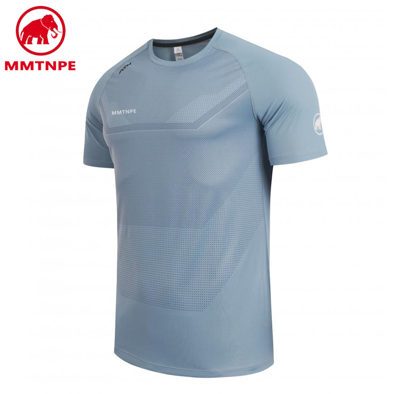 Mammoth Arctic Elephant Outdoor Sports Men's Round Neck Quick-Drying Short-Sleeved T-Shirt Lightweight Breathable Casual Top
