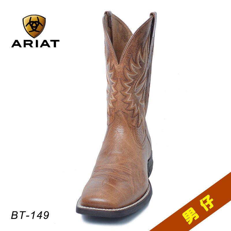US imports Ariat Classic Western Cowboy Boots Man Western Riding Horse Boots Western Giant Horseshoe-Taobao