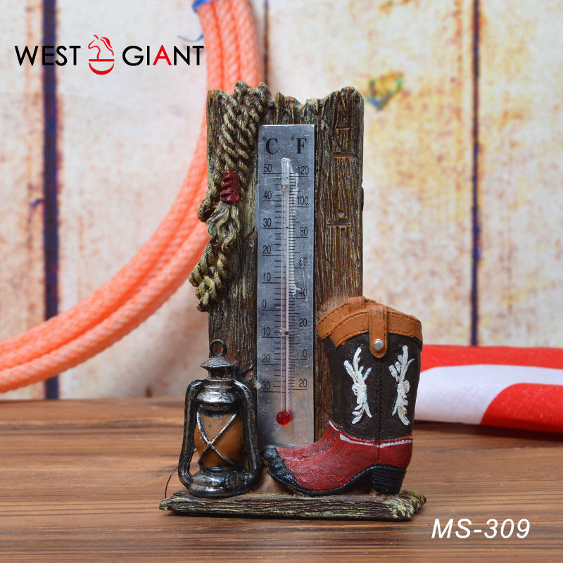 Western Giant Cowboy Boots Oil Lamp Decoration Thermometer Customized Thermometer Home Bar Decorations Hem-Taobao
