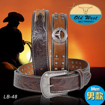 US imported old west horse riding equestrian west belt male denim belt western giant equestrian supplies